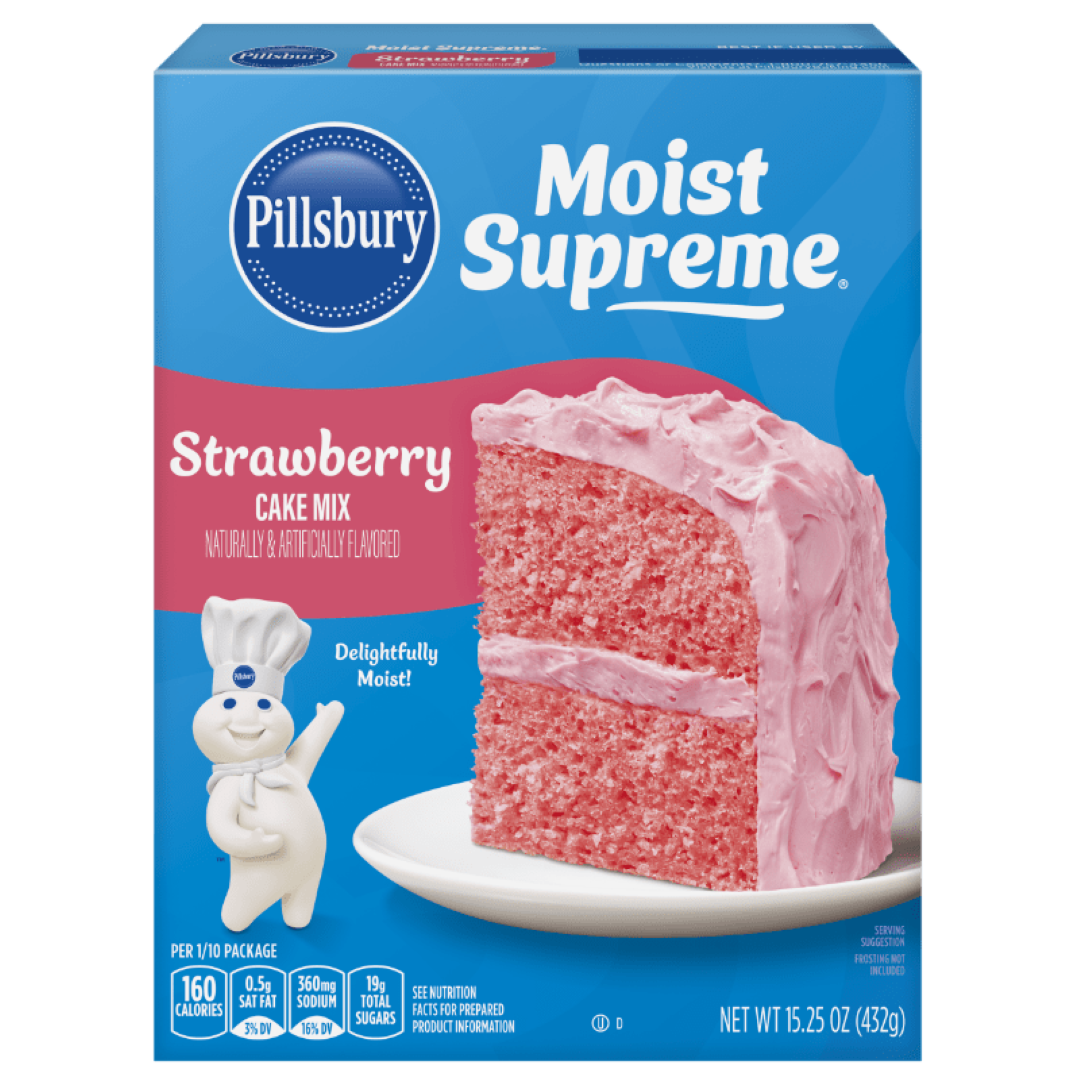 PILLSBURY CAKE MIX STRAWBERRY 432G